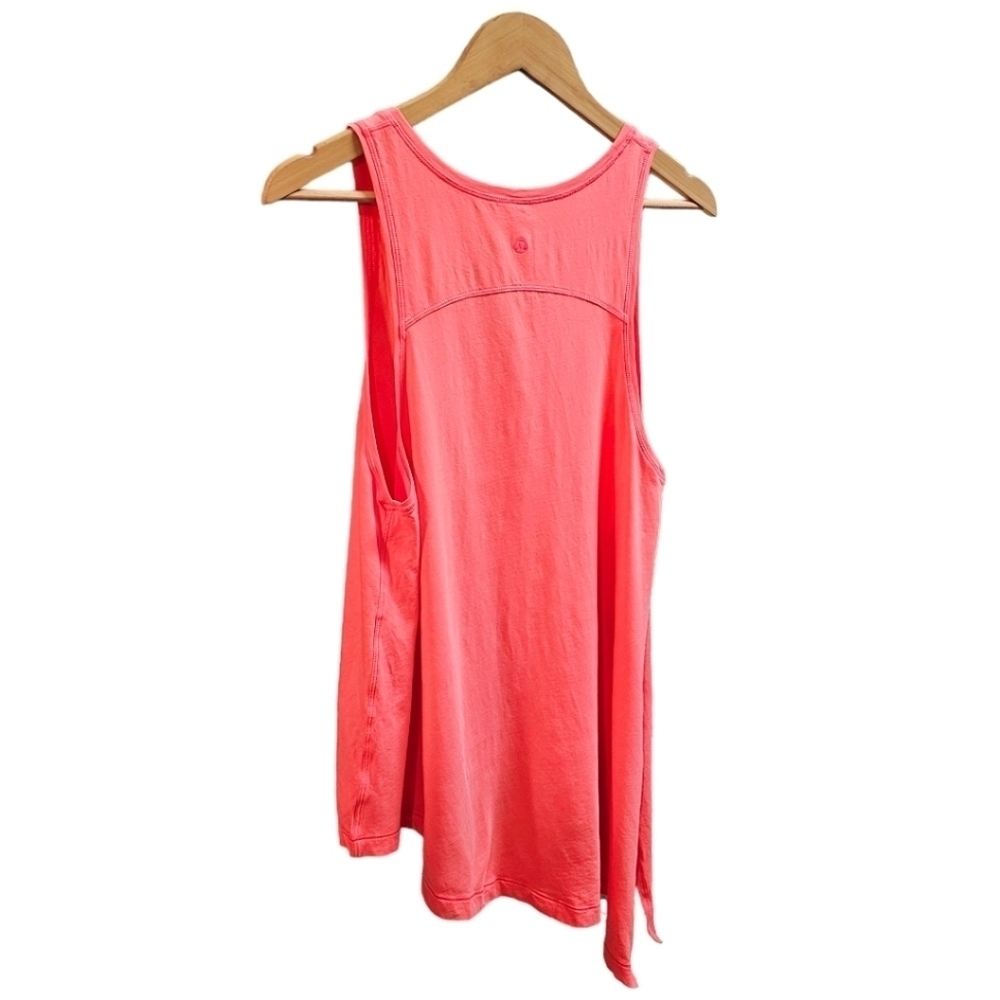 Lululemon Athletica To The Point Side Tie Tank Top In Glossy Pink 10 Pima Cotton - Picture 5 of 10